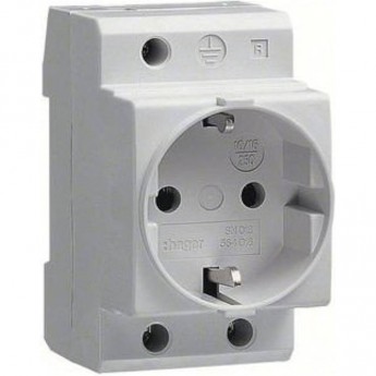Розетка HAGER 16A 250V "Шуко", на дин-рейку